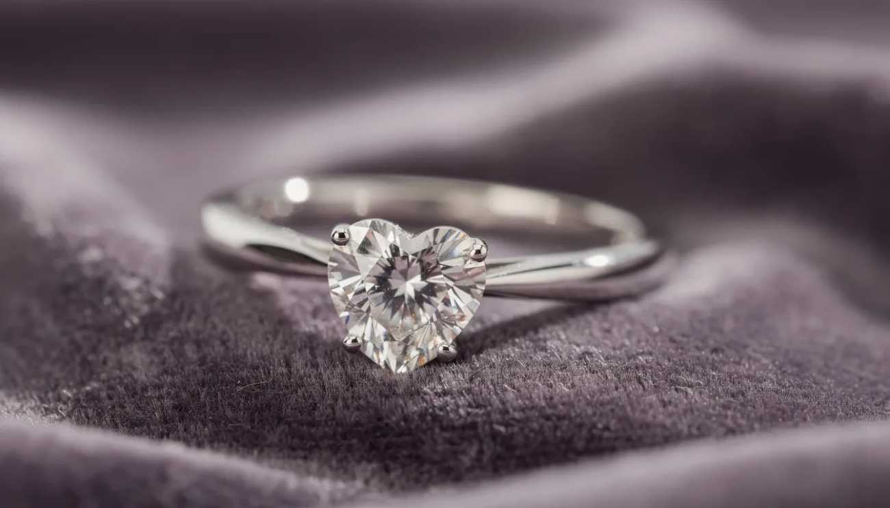 Ring met hart van diamant