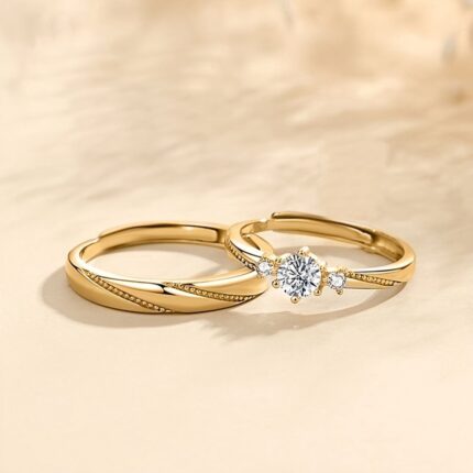 Sjika ringenset goud zirkonia rond