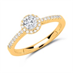 Verlovingsring 14 karaat goud diamant