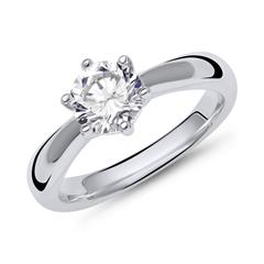 verlovingsring zilver facetgeslepen zirkonia