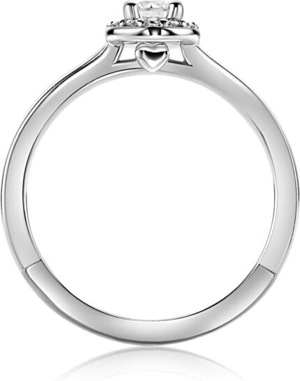ZINZI entourage verlovingsring 925 zilver witte zirkonia